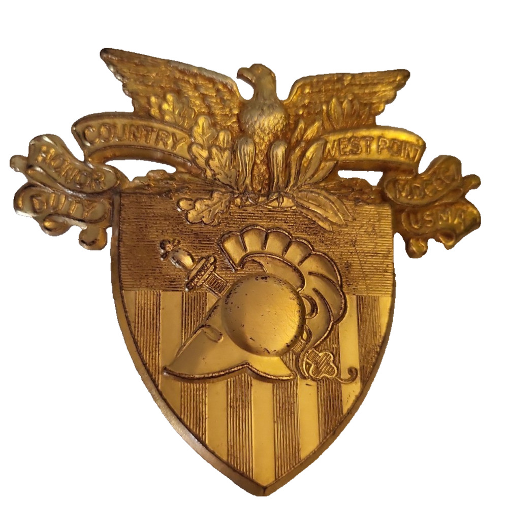 ORIGINAL VINTAGE WEST POINT MILITARY ACADEMY PINBACK CAP BADGE